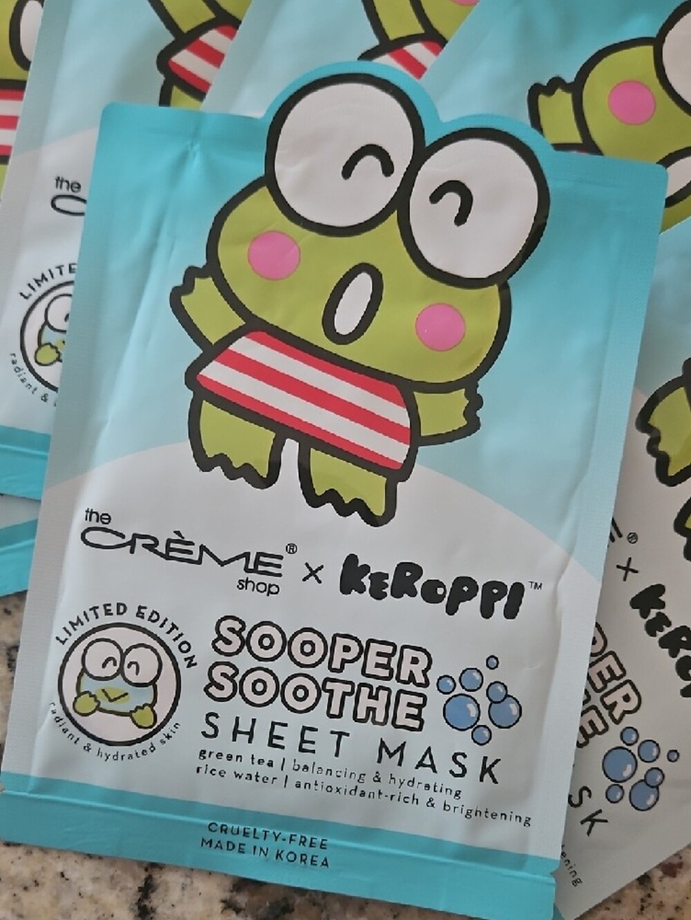 6-pk The Crème x Keroppi Sooper Soothe Sheet Mask - Aqua Bundle